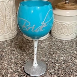 Bride wine glass